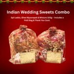 Traditional Indian Wedding Sweet Combo –  60 Return Gift Packs